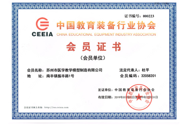 Member certificate of China educational equipment industry association